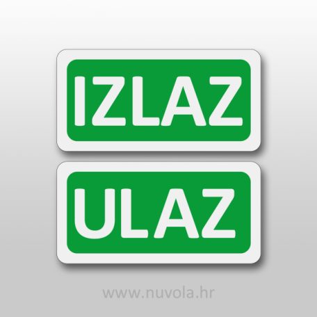 naljepnica ulaz izlaz