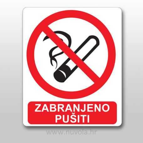 naljepnica zabranjeno pusenje