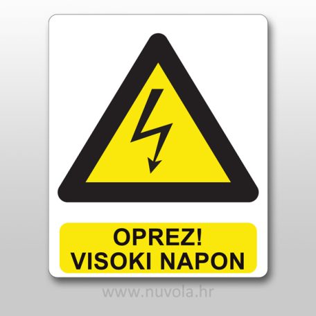 Znak visoki napon naljepnica