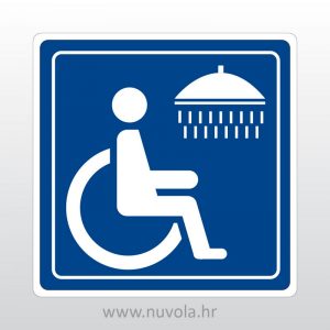 Naljepnica oznaka tuš za invalide