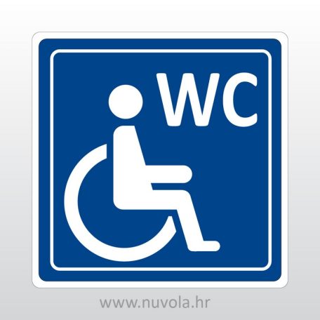 Naljepnica oznaka WC prilagođen invalidima