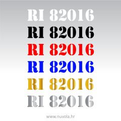 Naljepnica jednobojna za čamac