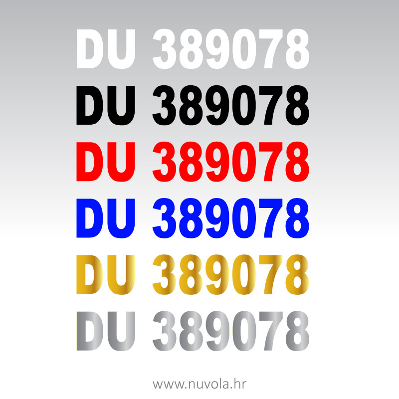 naljepnica za čamac, reg oznaka naljepnica za čamac, reg oznaka