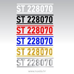 Naljepnica za brodicu s dvije linije