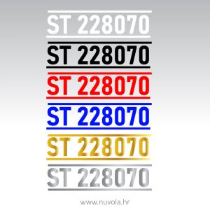 Naljepnica za brodicu s dvije linije