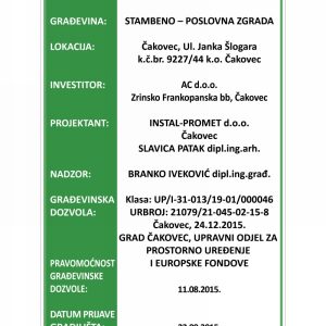 Tabla za gradilište – označavanje gradilišta