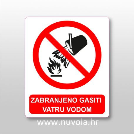 Zabranjeno gasiti vatru vodom