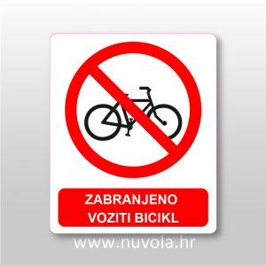 Zabranjeno voziti bicikl