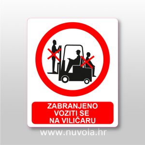 Zabranjeno voziti se na viličaru