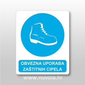 Obvezna uporaba zaštitnih cipela
