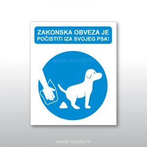 Tabla ploča Obvezno počistiti za svojim psom