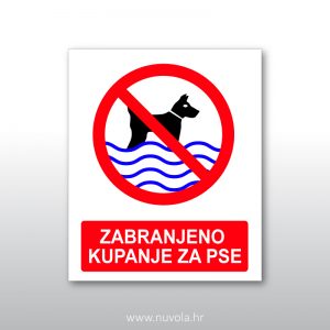 Tabla ploča Zabranjeno kupanje za pse