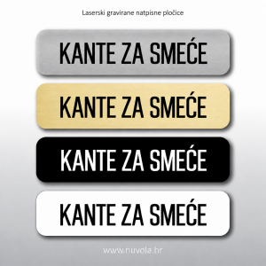 Natpisna tablica KANTE ZA SMEĆE