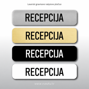Natpisna tablica RECEPCIJA