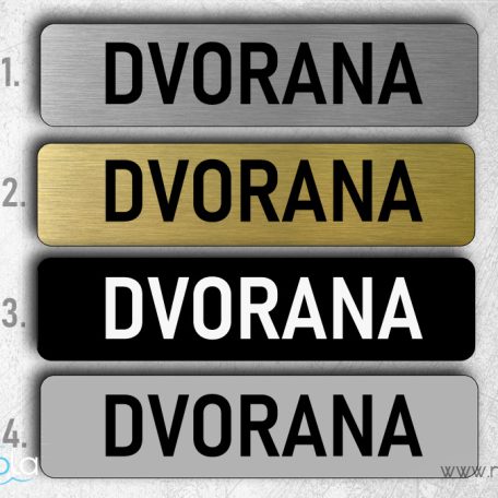 natpisne tablice - dvorana