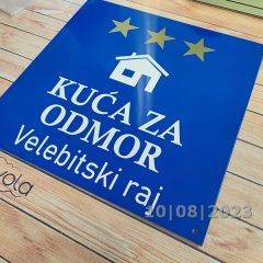 Tabla za kuću za odmor – plava
