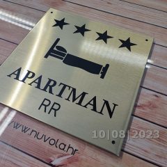 Tabla za apartman – zlatna brušena