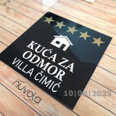 Tabla za kuću za odmor – crna