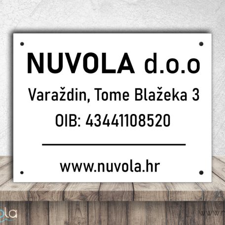 natpisna tabla za tvrtku bijela2