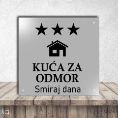 Tabla za kuću za odmor – srebrna