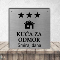 Tabla za kuću za odmor – srebrna brušena