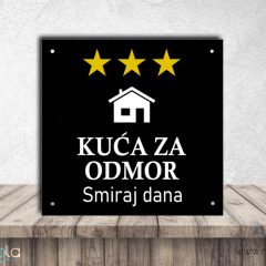 Tabla za kuću za odmor – crna