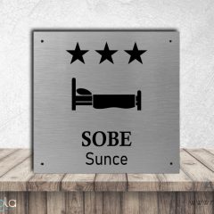 Tabla za sobe – srebrna brušena