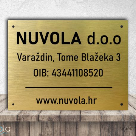 tabla za tvrtku zlatna