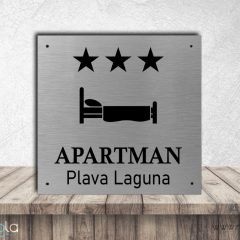 Tabla za apartman – srebrna brušena