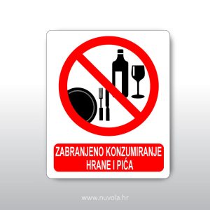 Zabranjen konzumiranje hrane i pića