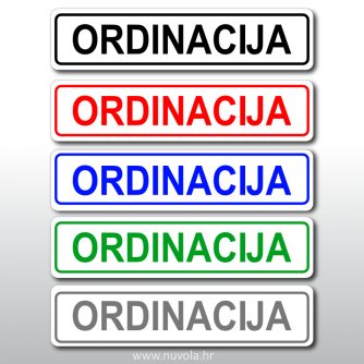 Naljepnica ordinacija