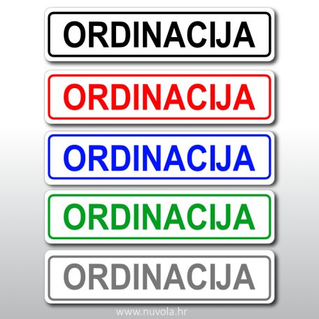 Naljepnica ordinacija
