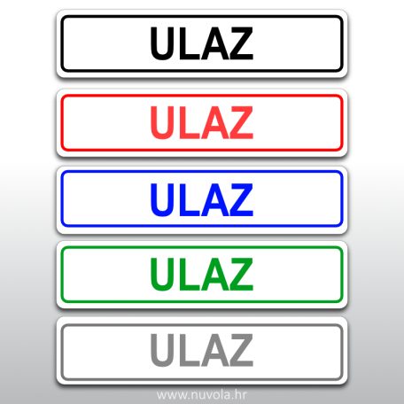 Naljepnica ulaz