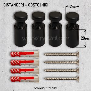 Distanceri odstojnici za table crni