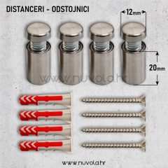 Distanceri odstojnici za table srebrni