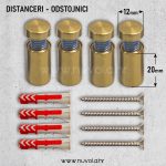 Distanceri odstojnici za table zlatni