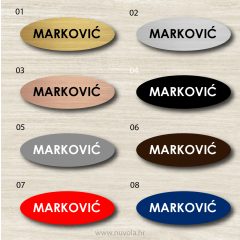 Pločica za vrata elipsa