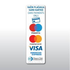 Način plaćanja karticama znak