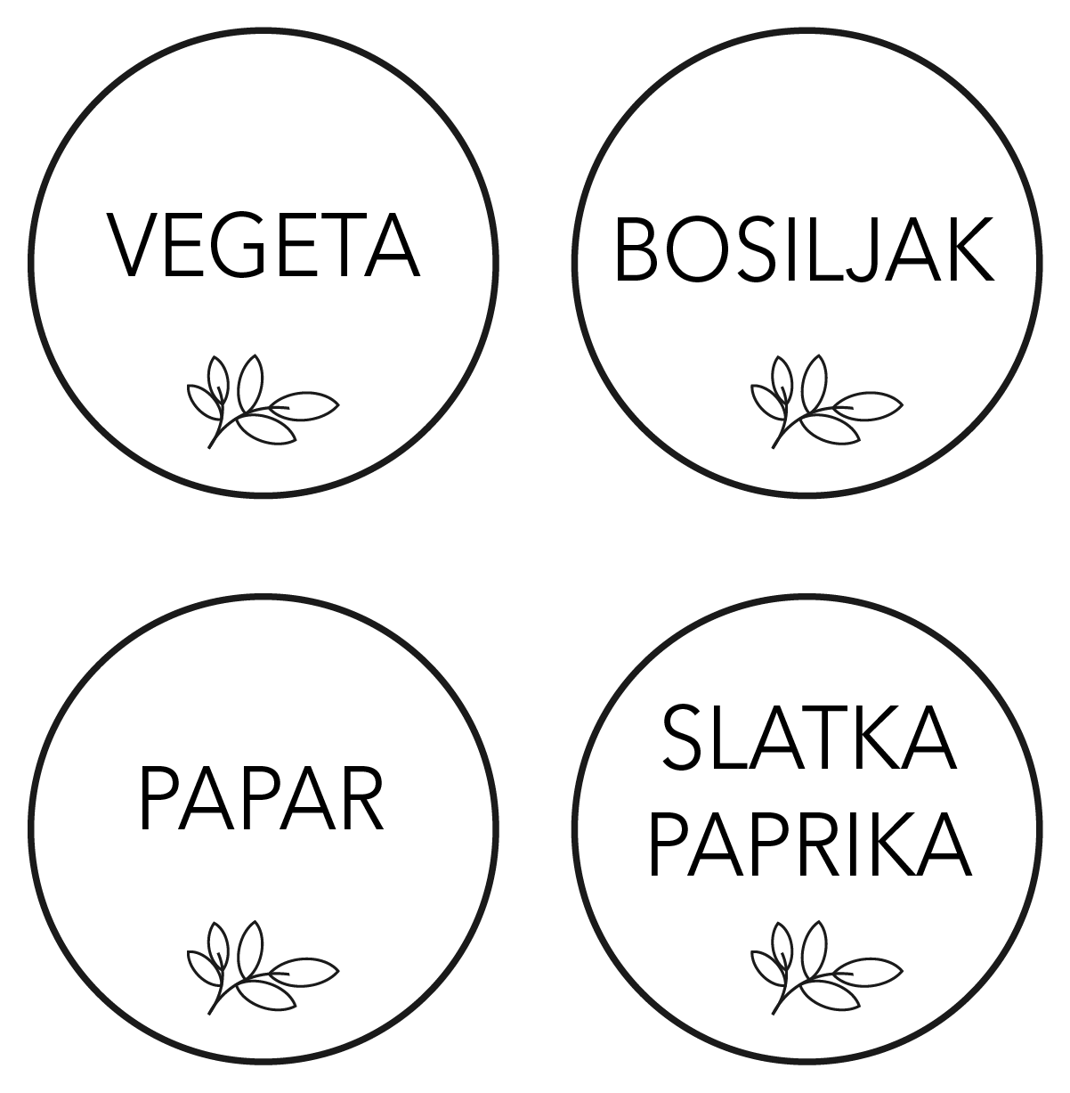 Naljepnice set za začine