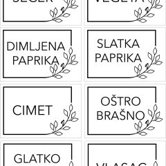 Naljepnice set za začine