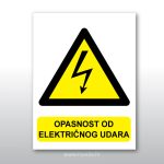 Opasnost od električnog udara znak tabla