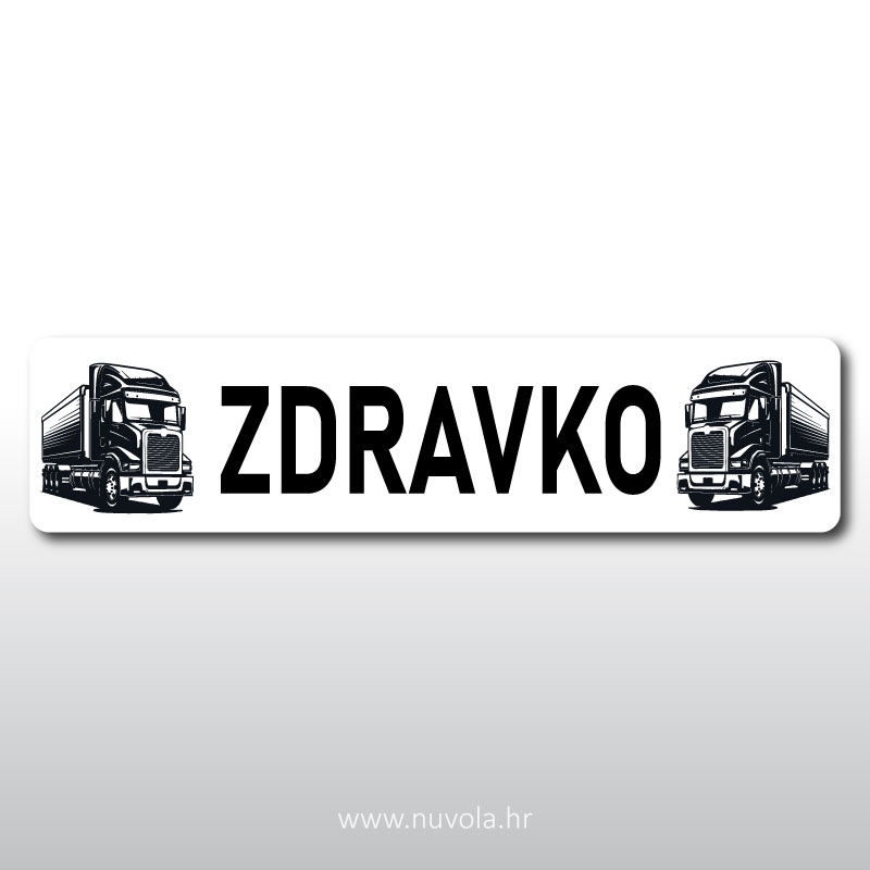 Personalizirana tablica za kamion s imenom Personalizirane tablice za kamion