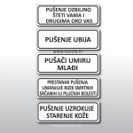 Naljepnica pušenje ubija, pušači umiru mlađi